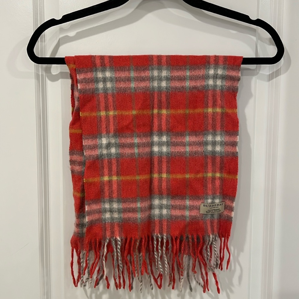 Authentic Coral Burberry Scarf